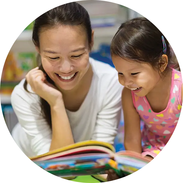 Mother and Daughter Reading