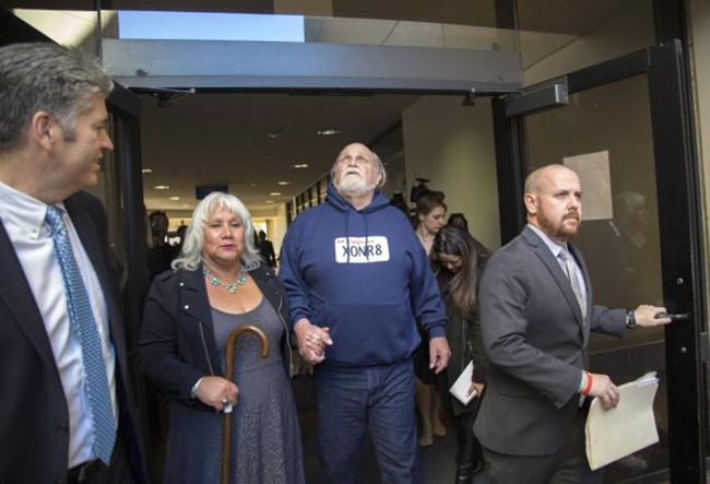 Michael Hanline walks out a free man after wrongly serving more than three decades in prison