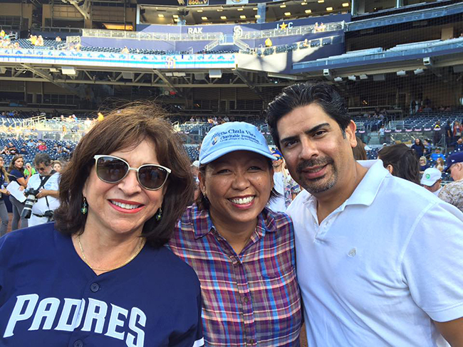 Left to right: Mayor Mary salas, Debbie Discar-Espe and Michael de la Rosa