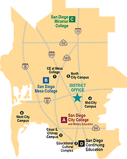 San Diego Community College District Map