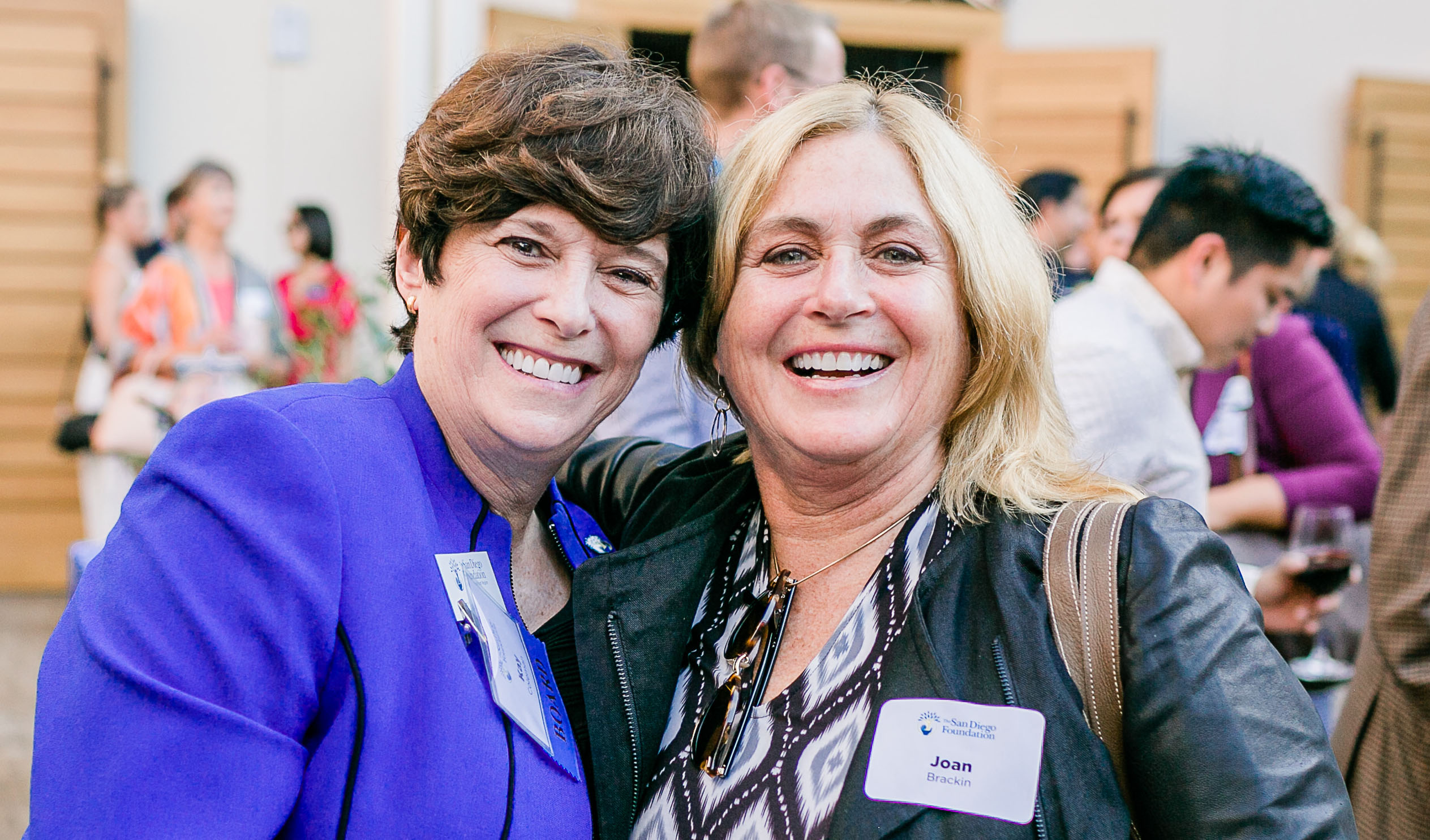 Legacy donor Joan Brackin (right) and Board Chair Kay Coleman at The San Diego Foundation 2019 Annual Meeting. 