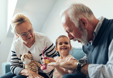 Grandparents with grandchild