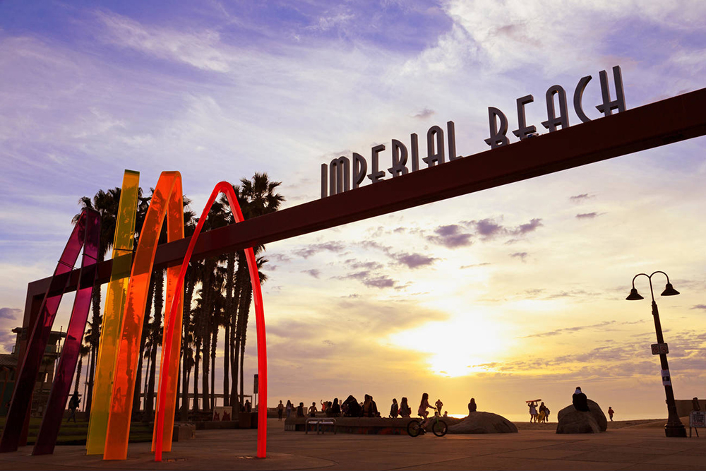 Pier entrance, Imperial Beach, San Diego, California, USA