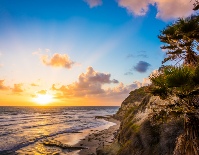 Sunset on the coast